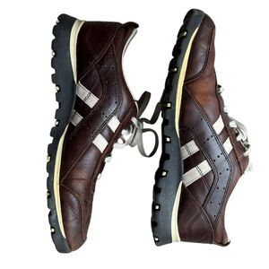 Vintage 90s Sketchers Brown Striped Leather Sneakers